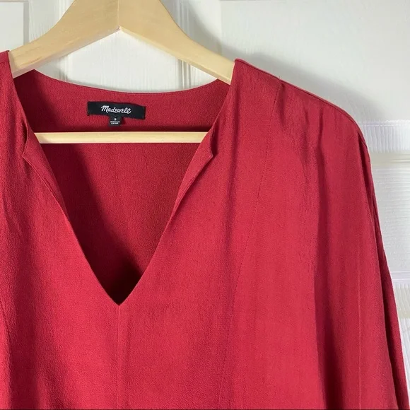 Madewell Maroon Du Jour Shift Dress - Picture 4 of 6